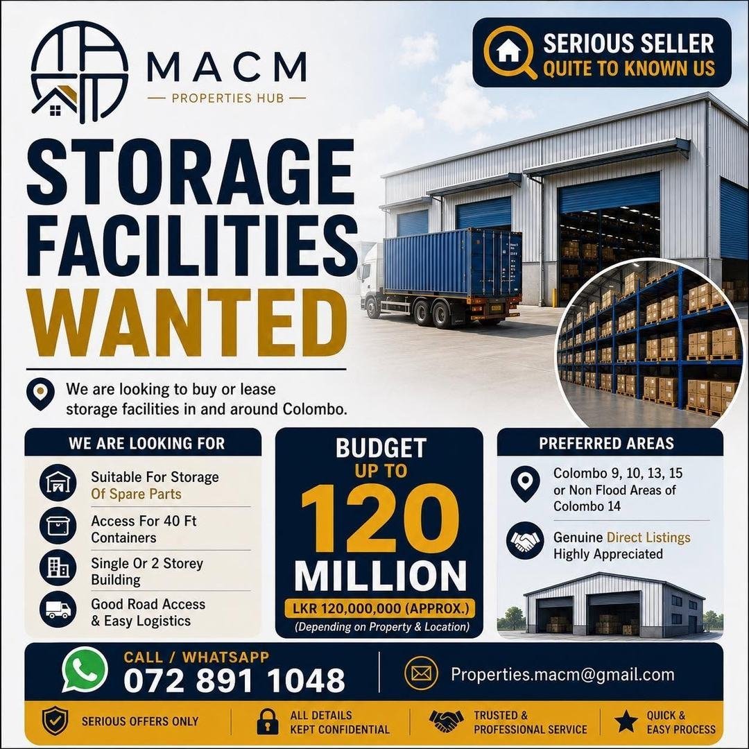 Storage Facilities Wanted in Colombo